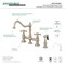 Kingston Brass KS3278AXBS Restoration 8" Bridge Kitchen Faucet W/Sprayer, Brushed Nkl KS3278AXBS - alternate 5